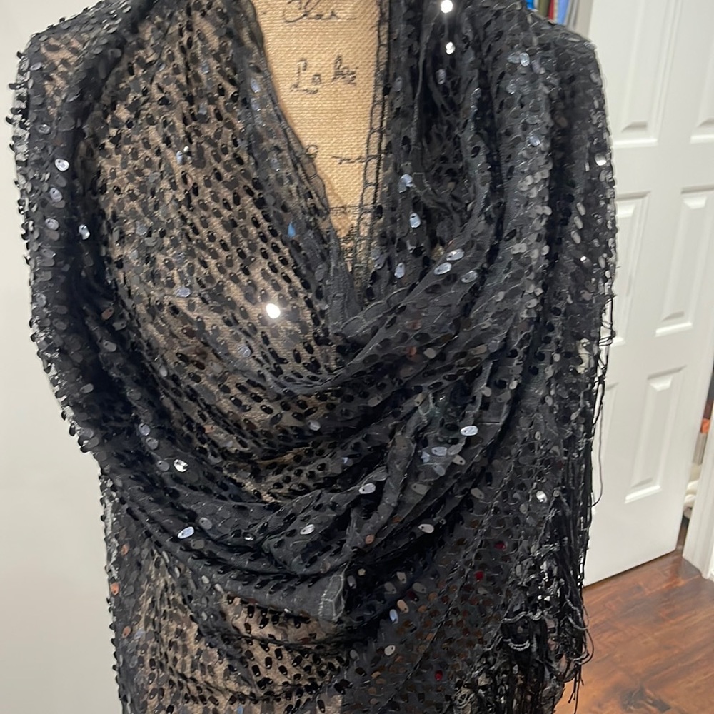 Sequin shawl